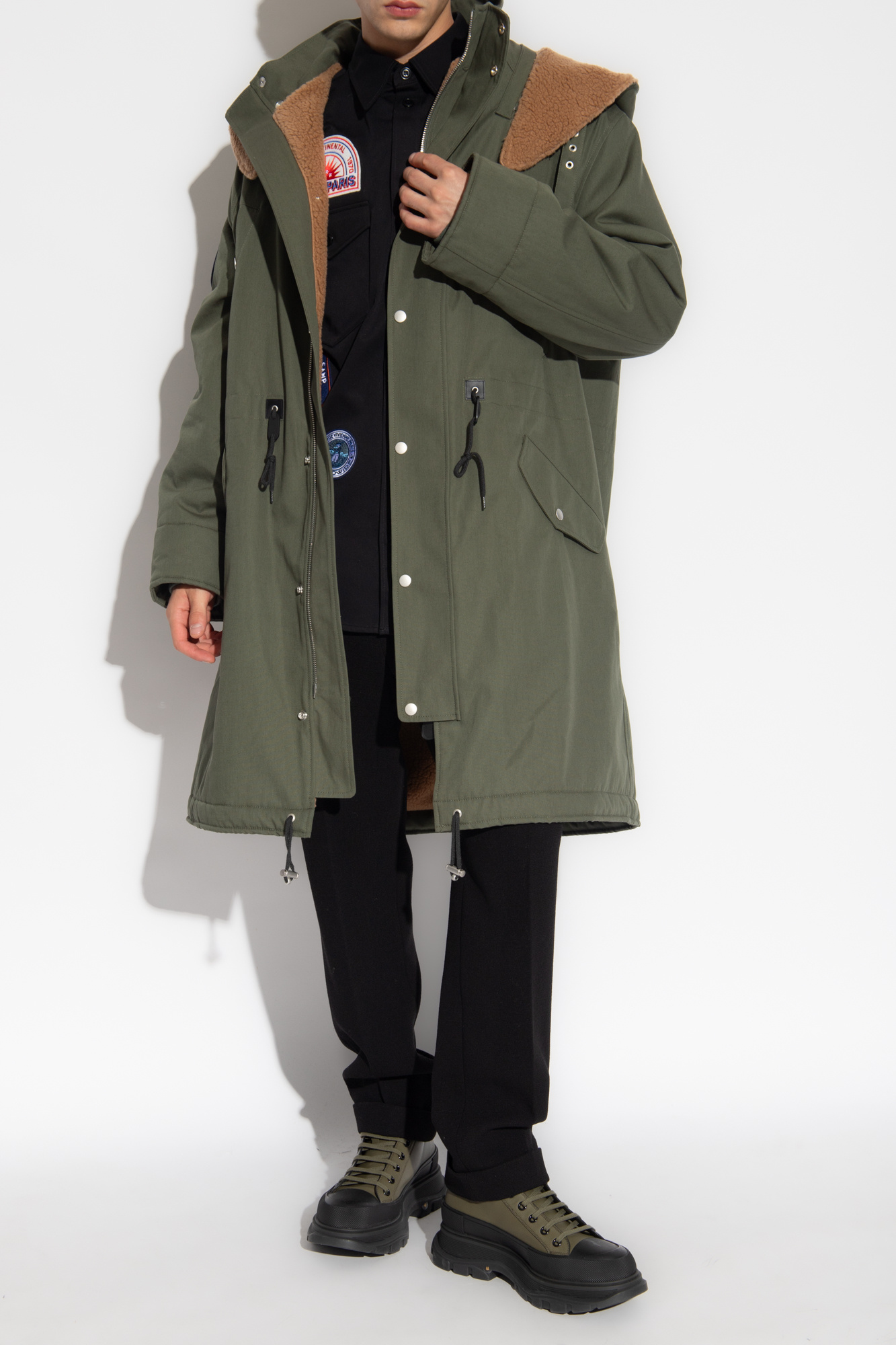 Kenzo long hooded parka online